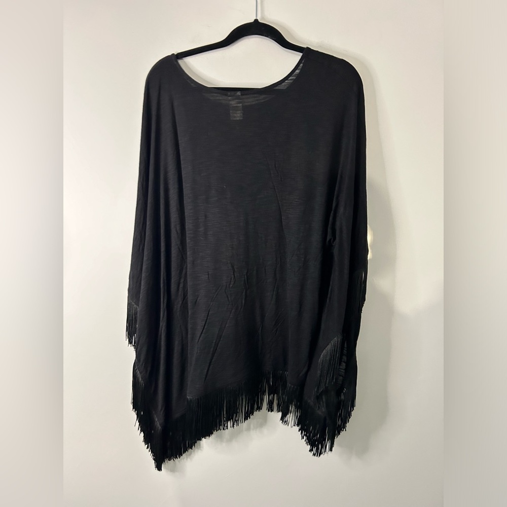 L*Space Ava Black Fringe Swim Cover Up - Picture 3 of 5